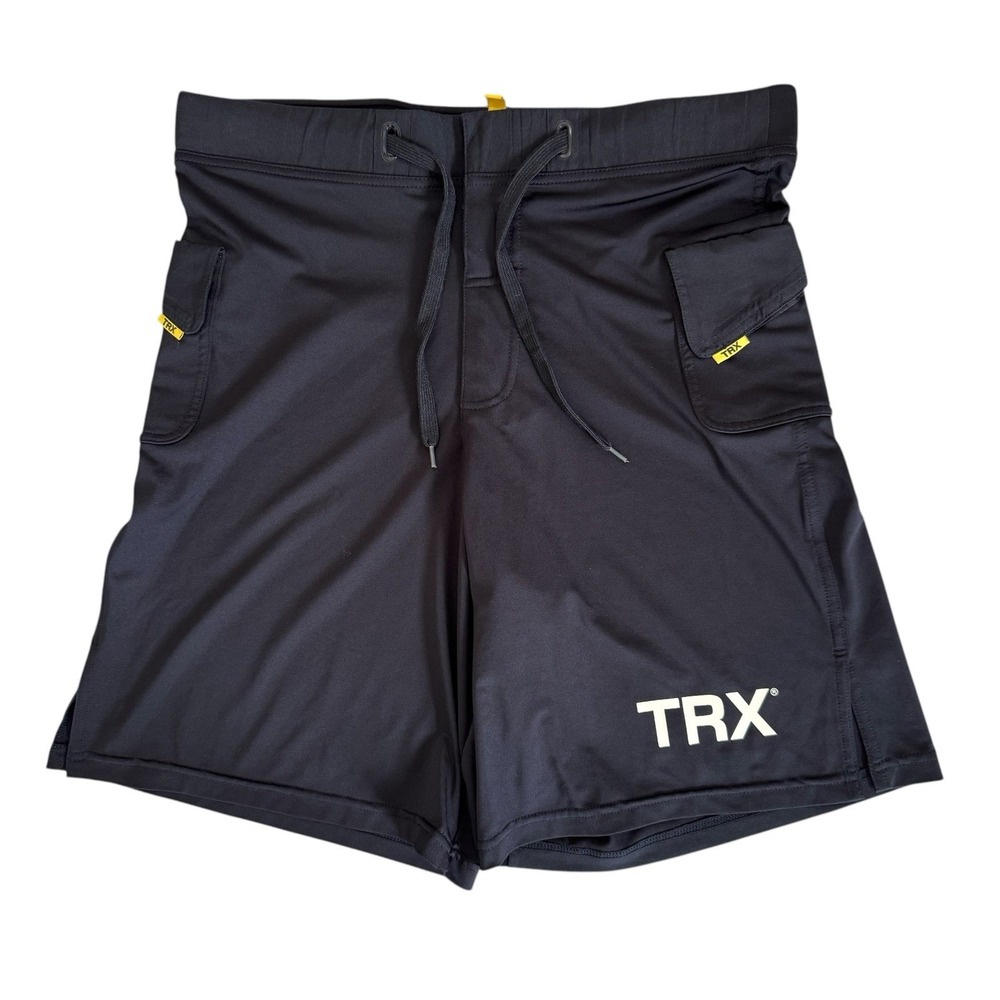 Hylete TRX Small Black Elastic Waist Drawstring Pockets Crossfit Workout Shorts‎